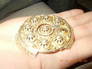 Transylvanian Saxon silver brooch